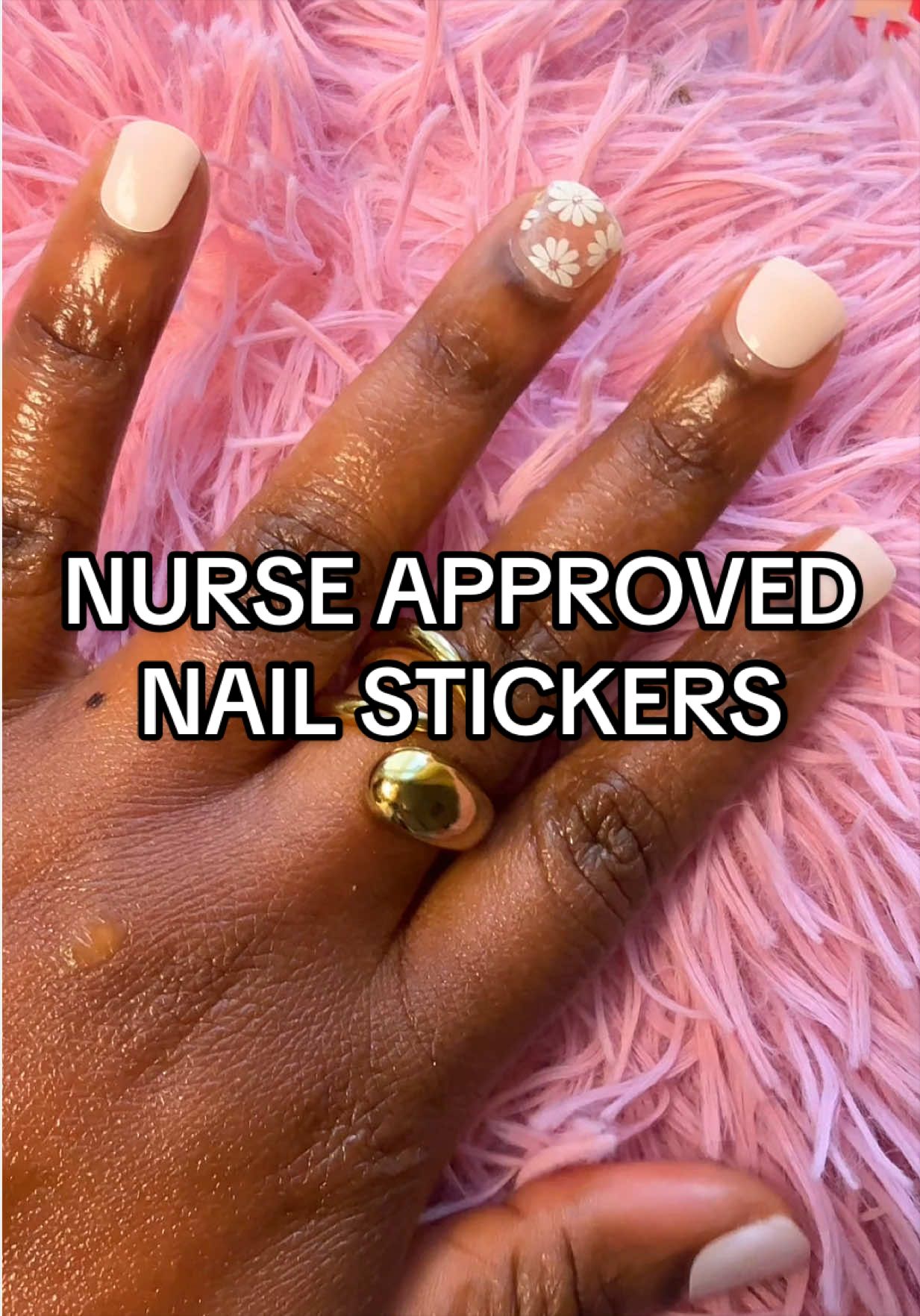 TikTok post by @royalty__e for Holy Gels. Caption reads: [...] but NHS salary said nail stickers 😏😏@Holy....