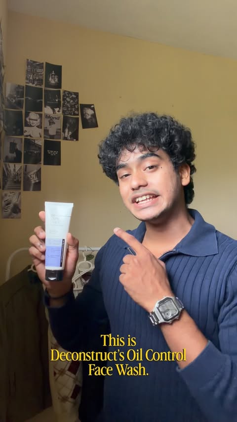 Instagram post by @nizaesthetix for Deconstruct. Caption reads: [...] Meet your new cleansing essential 💙....