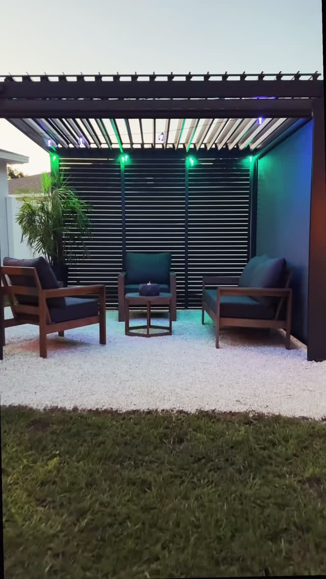 Instagram post by @homewithmike_ for Mirador Outdoor. Caption reads: [...] RELAX and I’ll send you this setup!....