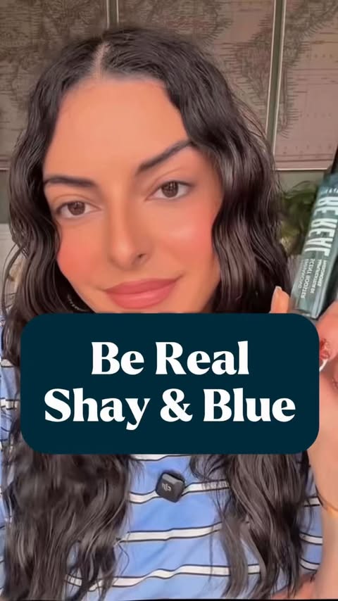 Instagram post by @ciao.melissaa for Shay & Blue. Caption reads: Be Real by Shay & Blue 🤍 ✨Your fragrance’s secret....