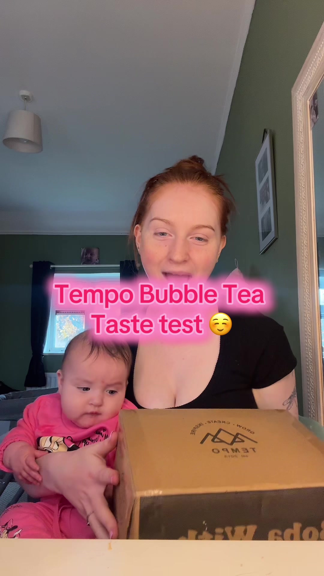 TikTok post by @k1rsty67894523 for Tempo Tea Bar. Caption reads: [...] tasty too, definitely grab yours ☺️ @Tempo....