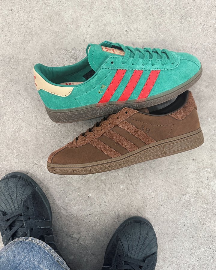 Instagram post by @lukematthews_ for size. Caption reads: Up next in our roster of @adidasoriginals....