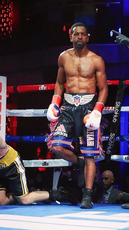Instagram post by @jamelherring for Contenders Clothing. Caption reads: [...] Huge thanks to Adidas Boxing, Contenders....