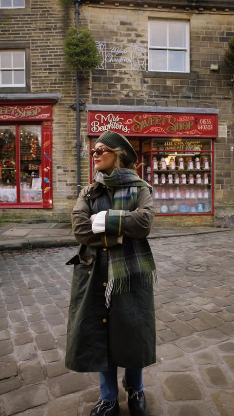 Instagram post by @amybell for Barbour. Caption reads: [...] two excellent wax jackets? Sign me UP....