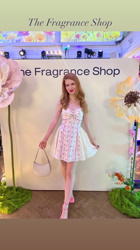 Instagram post by an influencer for Lacemade. Caption reads: [...] today 🥰 *ad pr ✨ Dress: @lacemadeofficial....