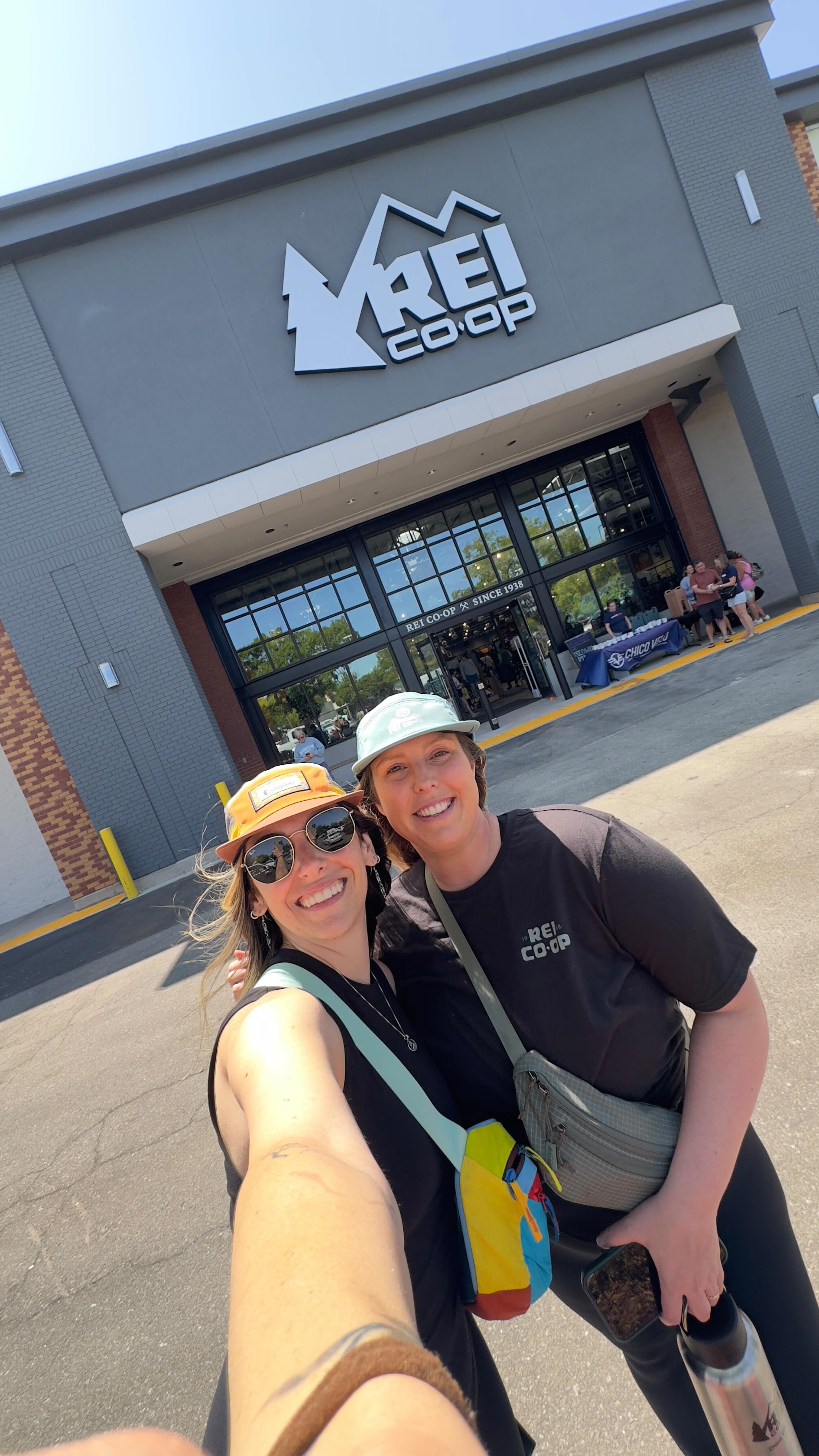 Instagram post by @kendratustinadventures for REI. Caption reads: Just visited the brand new @rei in Chico, CA and....