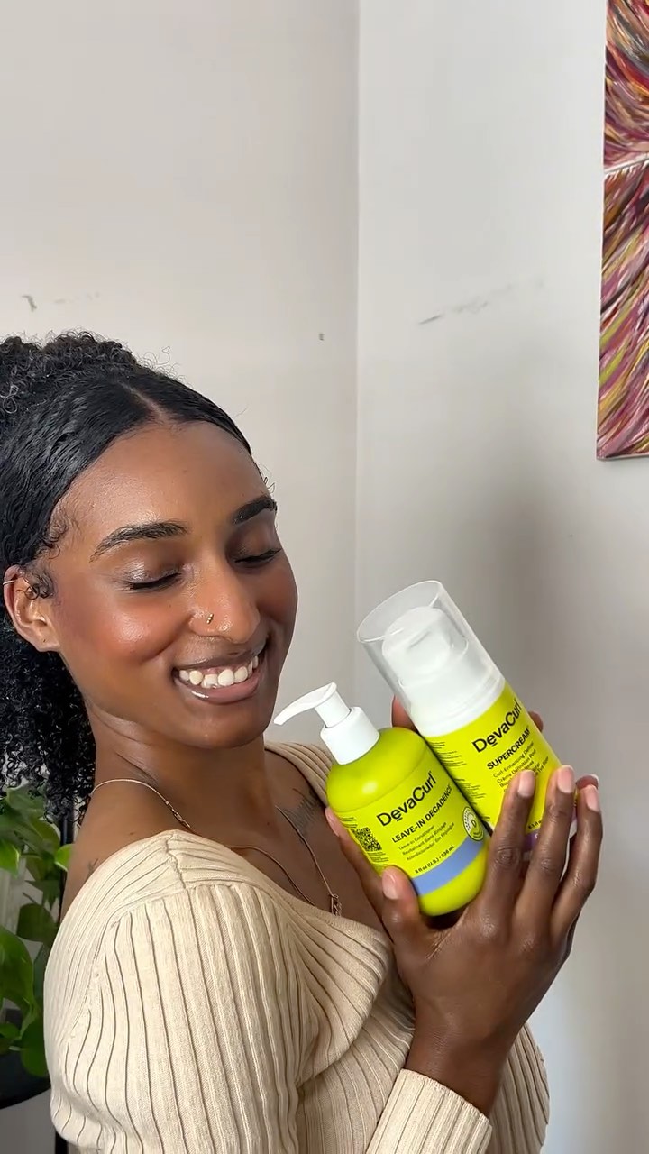 Instagram post by @areiihairjourney for DevaCurl. Caption reads: I can’t believe I was able to do this super cute....