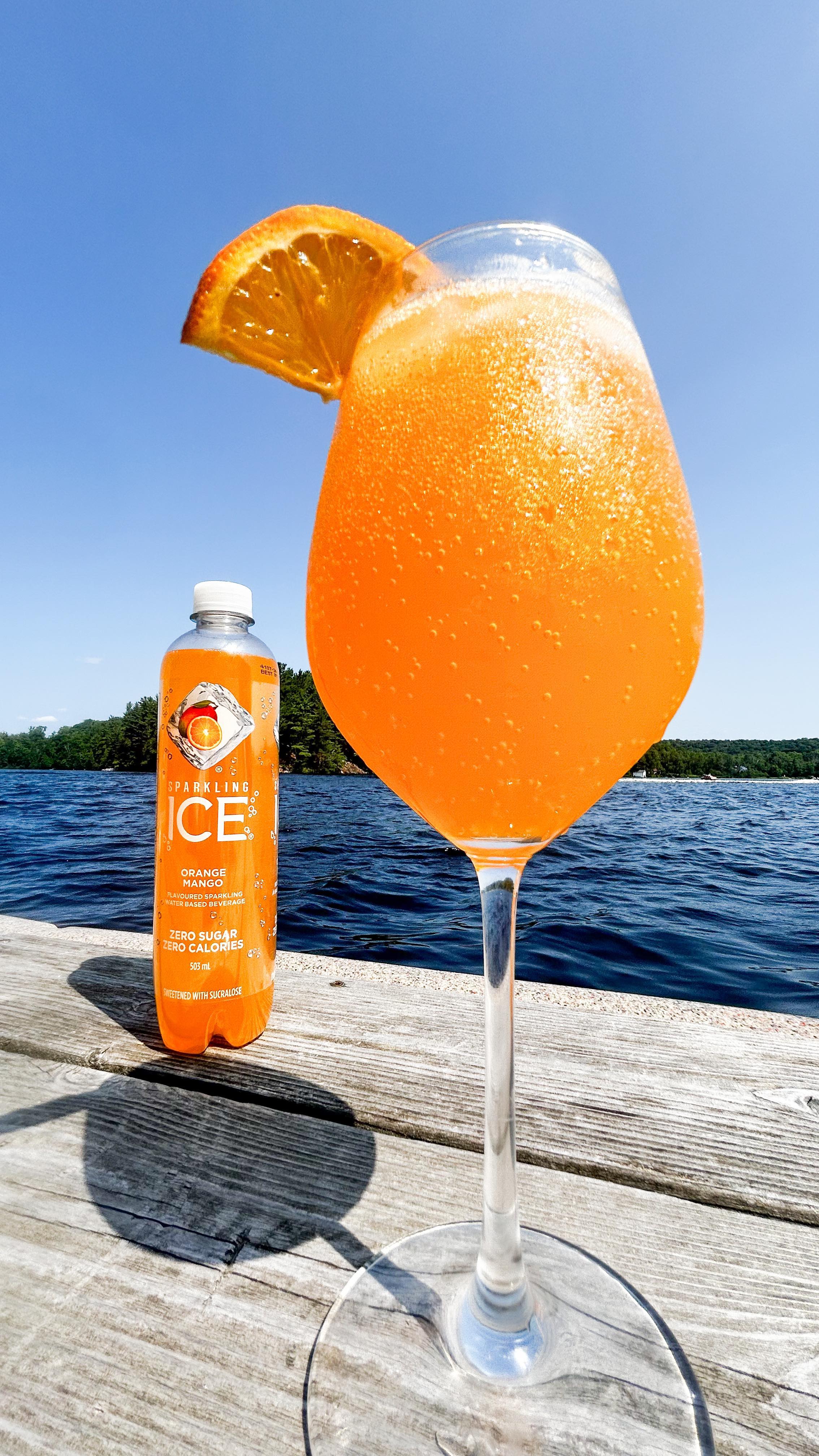 Instagram post by @hilshealthyeats for Sparkling Ice. Caption reads: Nothing better than an ice cold refreshing drink....