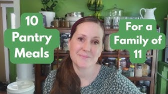 YouTube post by @threerivershomestead for Azure Standard. Caption reads: 10 Real Meals From What We Have ~ Pantry Challenge....