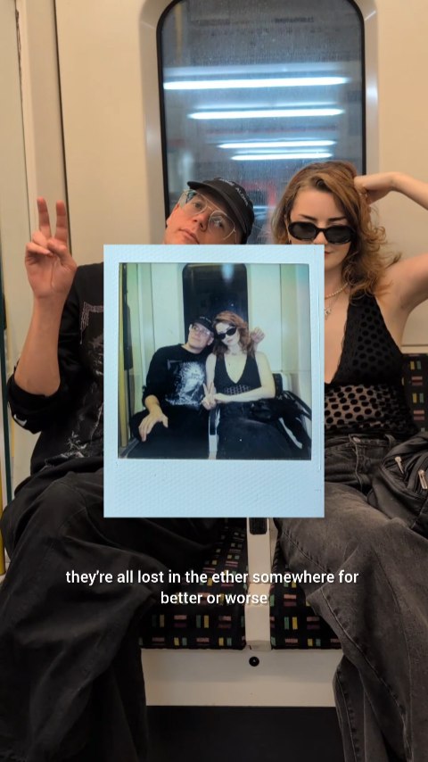 Instagram post by @hannahlouisef for Polaroid. Caption reads: [...] the world's smallest instant camera....