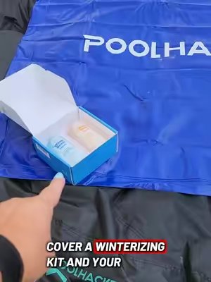 TikTok post by @terra_lena22 for Poolhacker. Caption reads: @Poolhacker_official #poolwinterizingkit [...].