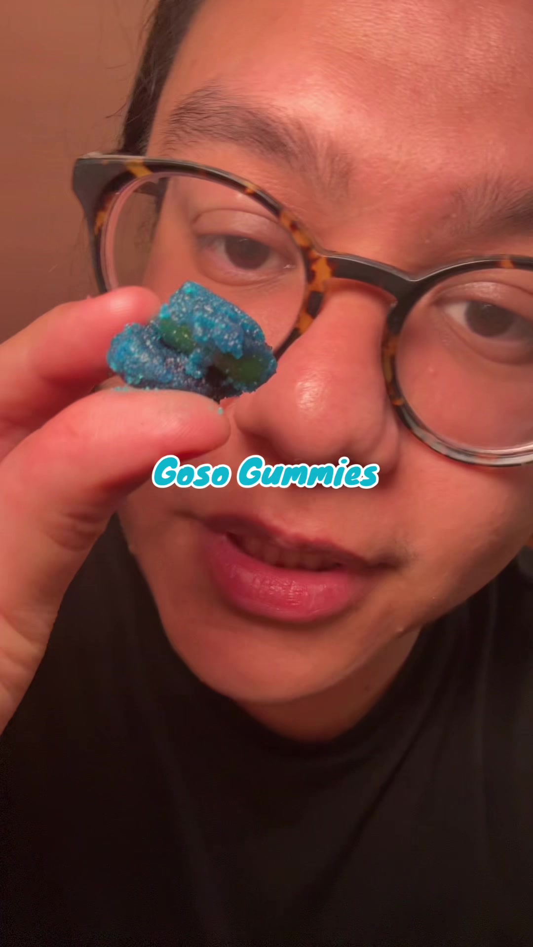 TikTok post by @dorian_angell for Goso Gummies. Caption reads: Goso Gummies. Probably my favorite candy on TikTok....