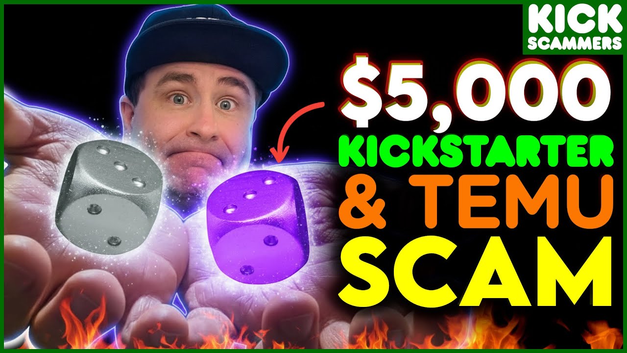 YouTube post by @slopesgameroom for Instant Gaming. Caption reads: 5 Kickstarter Projects Stolen Directly From....
