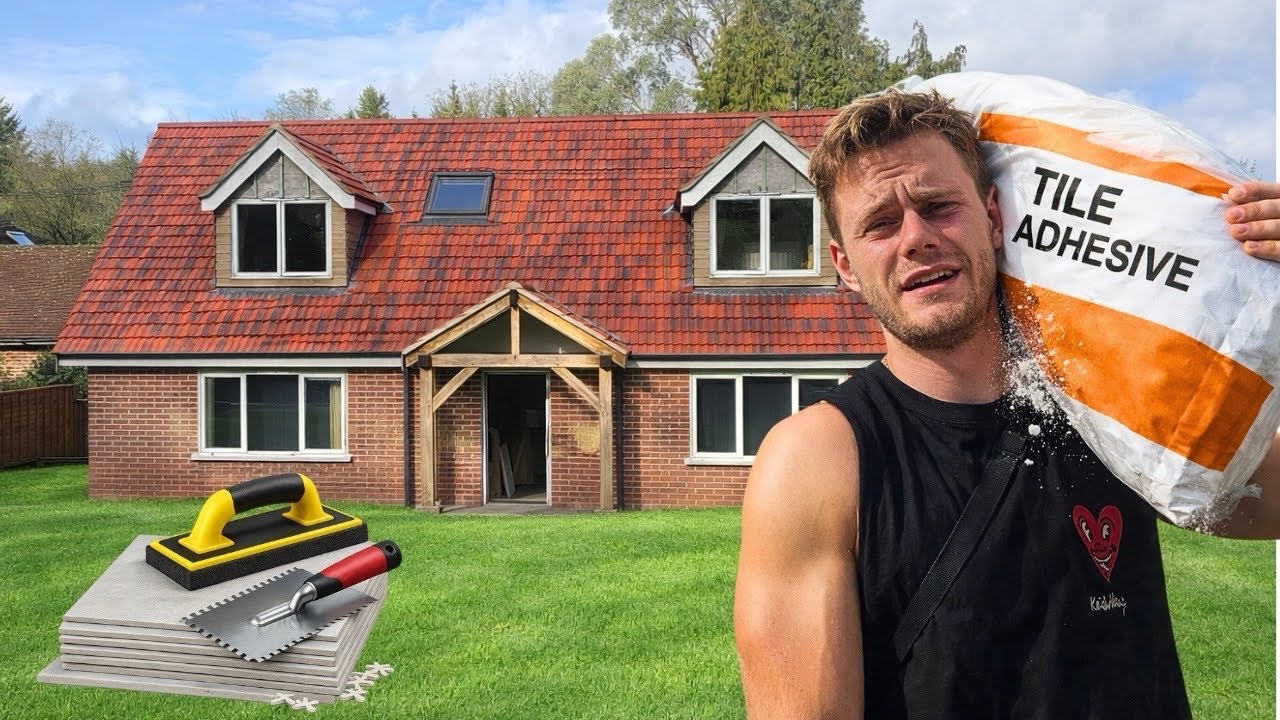 YouTube post by @NickyandHarri for yfood. Caption reads: Bathroom Renovations Aren’t Easy.