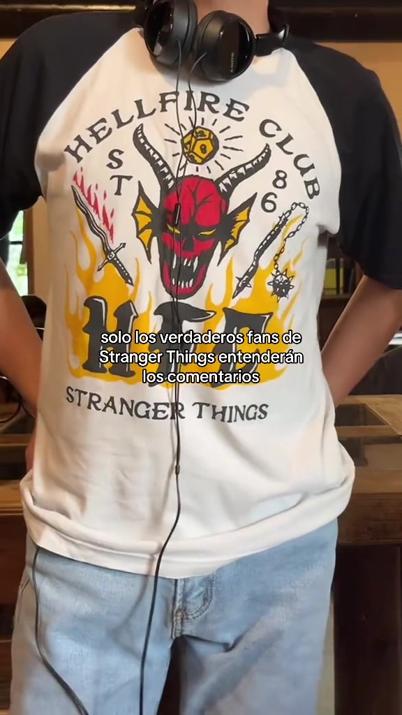 TikTok post by @ruvegga for Pull&Bear. Caption reads: #StrangerThings #season5  #hellfireclub #eddy....