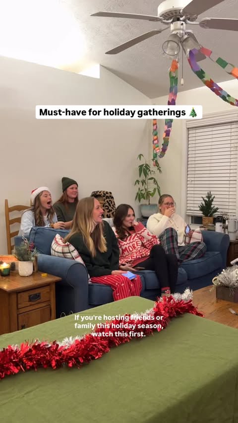 Instagram post by @laurenssuitcase for Jackbox Games. Caption reads: [...] for hosting this holiday season:....