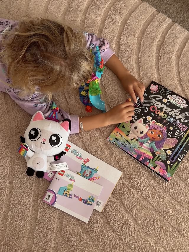Instagram post by @camilaandjustina for Gabby's Dollhouse. Caption reads: [...] the new season yet? #ad #gifted....