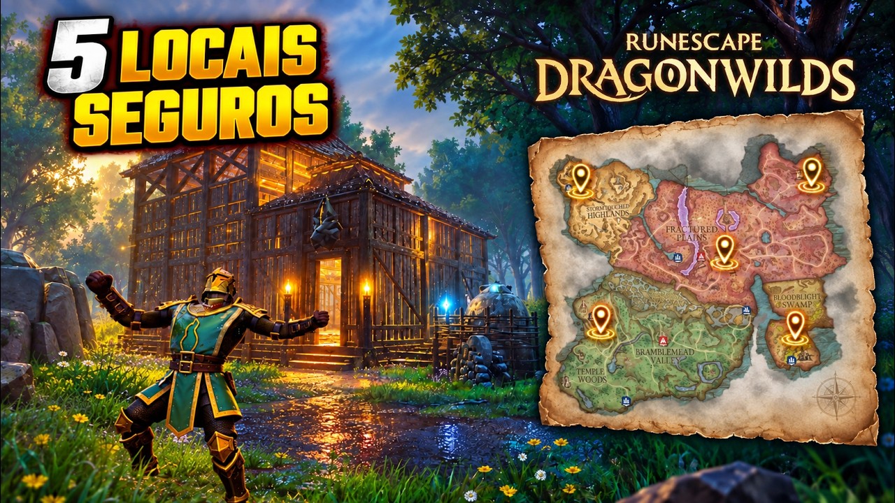 YouTube post by @Deffziin for Stellar Blade. Caption reads: 5 SAFE SPOTS to Build Your Base in RuneScape....