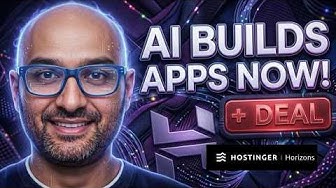 YouTube post by @PritamSahooAI for Hostinger Academy. Caption reads: Hostinger Horizons: Build a Real Web App in....