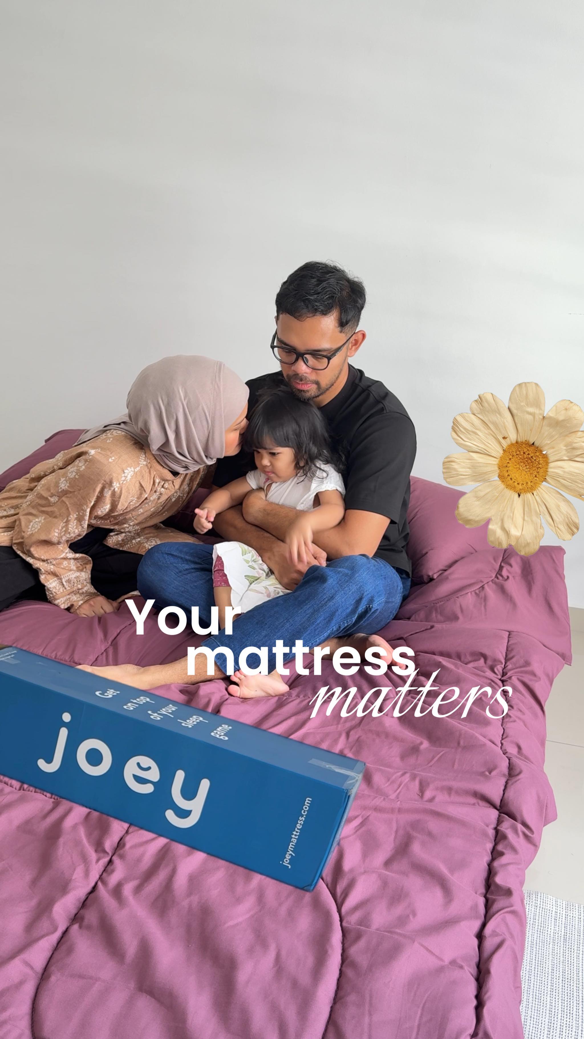 Instagram post by @nabila_asyiqin for Joey Mattress. Caption reads: [...] not😛 we can still yassify it with Joey....