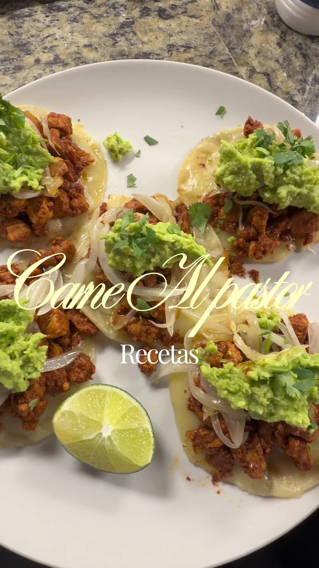 TikTok post by @lifewithesmeraldaa for Carote. Caption reads: [...] de carne al pastor. A mí manera🌮☺️ @Carote....