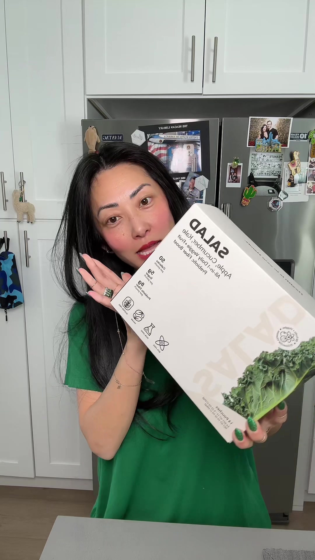 TikTok post by @violetcraves for LiquidPlus. Caption reads: My daily fruit and veggie intake #pigletventures....