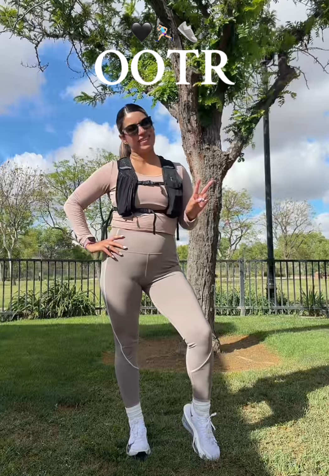 TikTok post by @simply_yoly for Ross Dress for Less. Caption reads: [...] 👟 @Nike 🕶️ @Amazon Top/bottoms @Ross Dress....