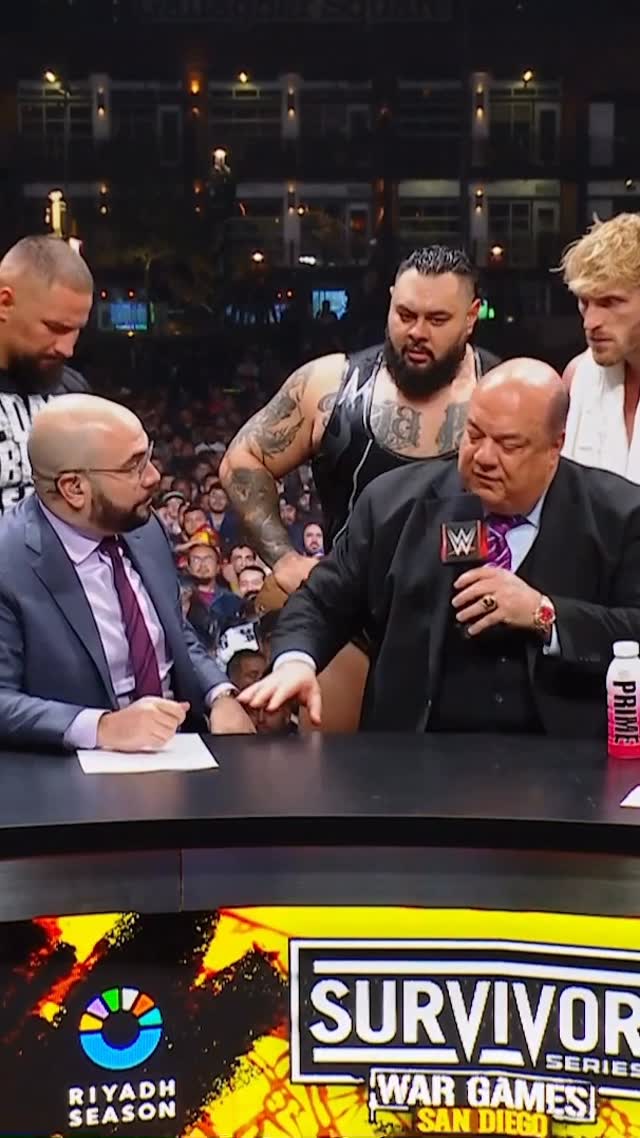 Instagram post by @rosenbergradio for WWE. Caption reads: Answer the question, @paulheyman. #SurvivorSeries....