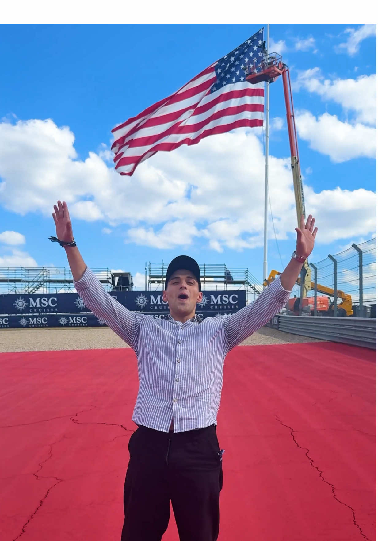 TikTok post by @faffapix for MSC Cruises. Caption reads: [...] F1 never disappoints, thanks to @MSC Cruises....