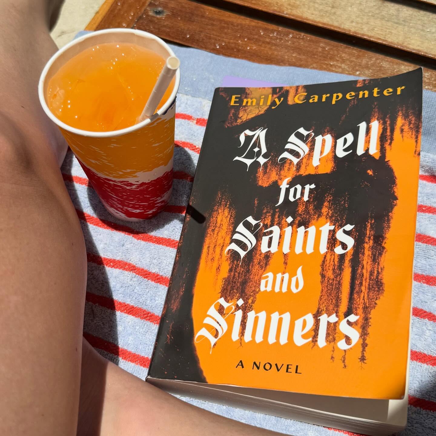 Instagram post by @upstatebookbitch for TLC Book Tours. Caption reads: “A Spell for Saints and Sinners” 😈 4.5 ⭐️ “Like a....