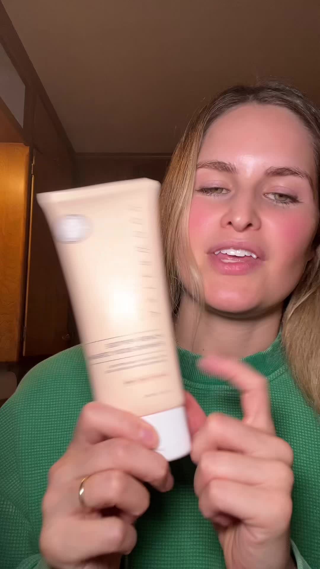 TikTok post by @alison_violet19 for Asterwood Beauty. Caption reads: @Asterwood POWER peptide body lotion, make your....
