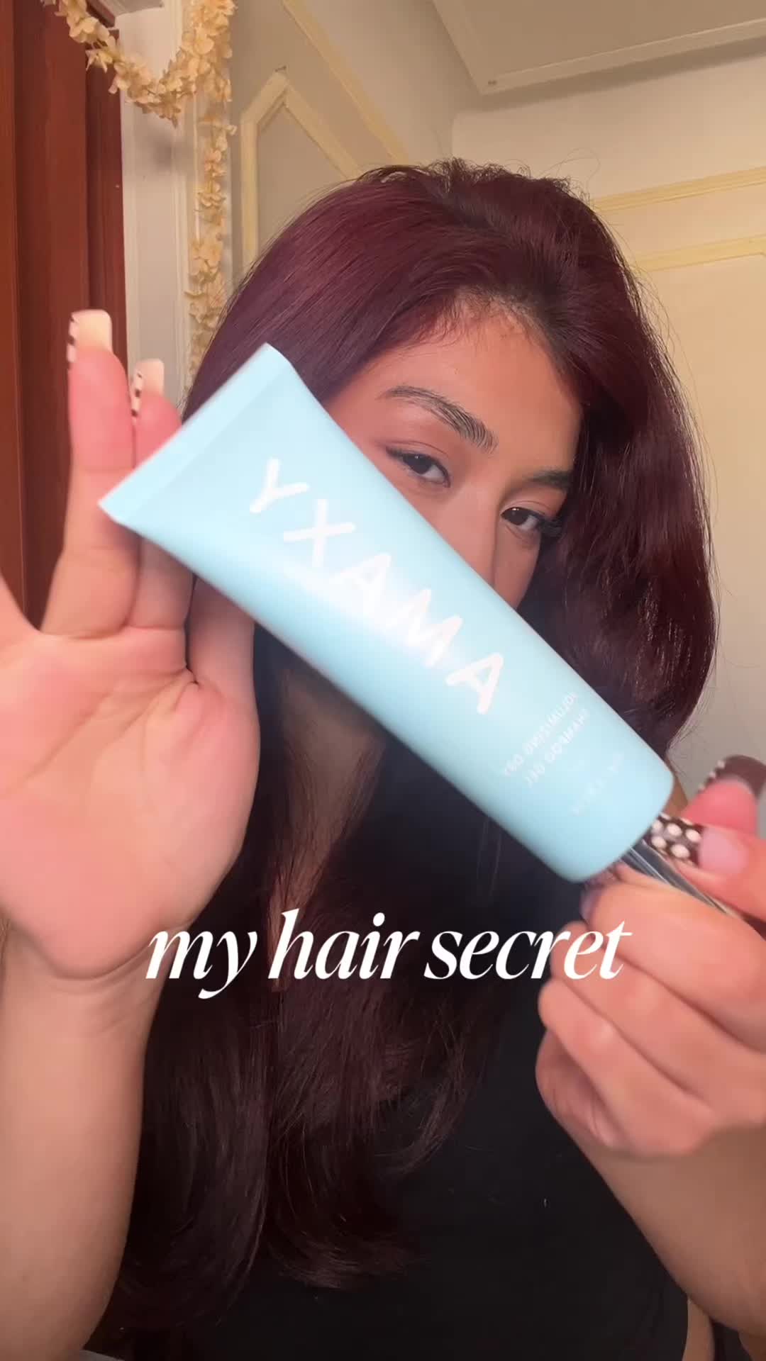 TikTok post by @jslynb for AMAXY Beauty. Caption reads: [...] 💇🏻‍♀️ @AMAXY Haircares #amaxy #amaxybeauty....