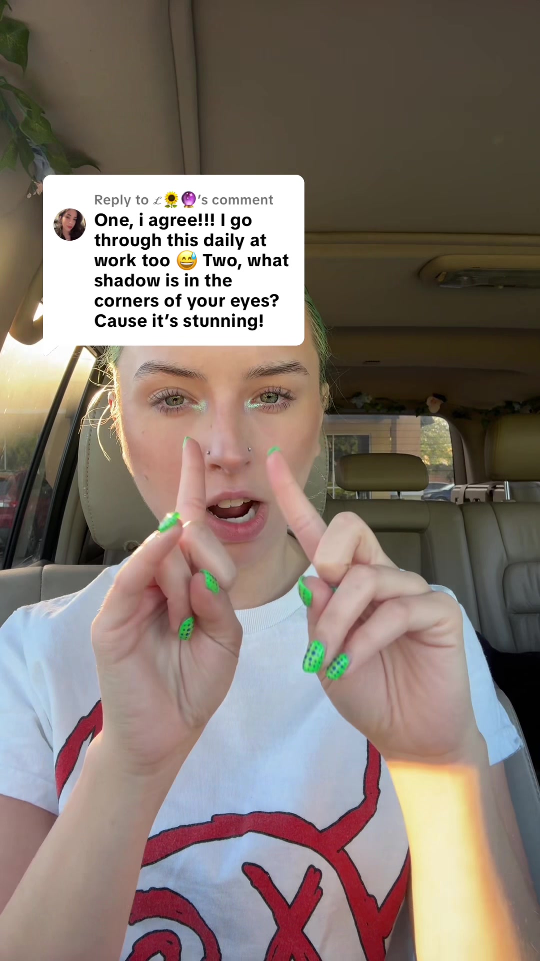 TikTok post by @nailsbynikki.813 for Yva Expressions. Caption reads: Replying to @ℒ🌻🔮 @Yva Expressions ✨ I absolutely....