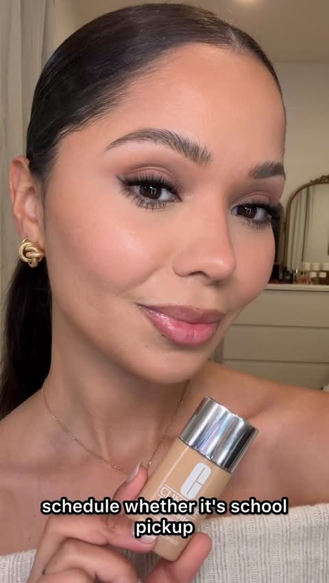 Instagram post by @dianasaldana for Clinique. Caption reads: Ready for my busy holiday schedule with the....