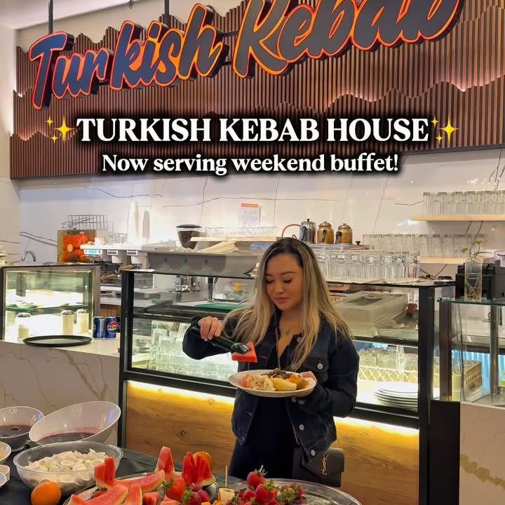 Instagram post by @eatwithkaren for Tourism Calgary. Caption reads: 𝐓𝐮𝐫𝐤𝐢𝐬𝐡 𝐊𝐞𝐛𝐚𝐛 𝐇𝐨𝐮𝐬𝐞 -....