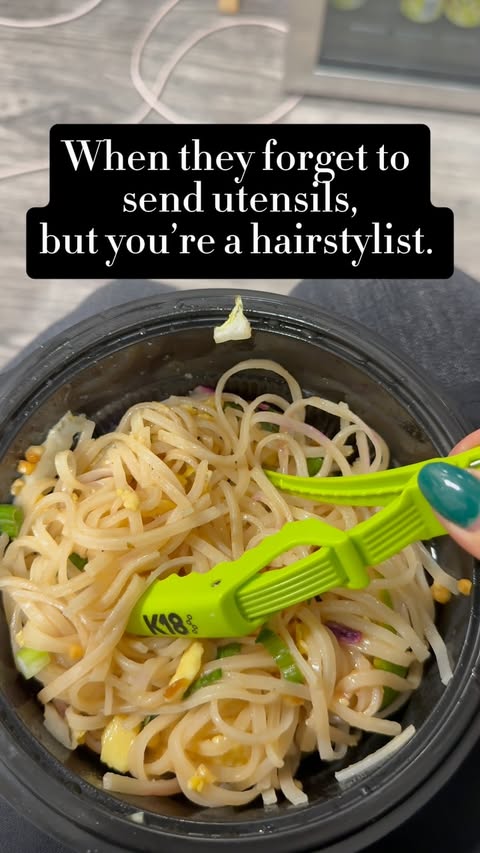 Instagram post by @jadebeautyco for K18 Hair. Caption reads: As a stylist, you never know when your tools will....