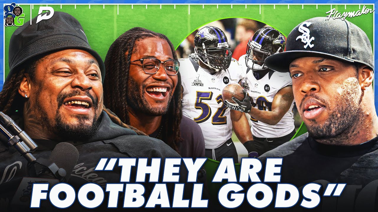 YouTube post by @GetGotPod for Playmaker. Caption reads: Terrell Suggs Explains What Made Ray Lewis & Ed....
