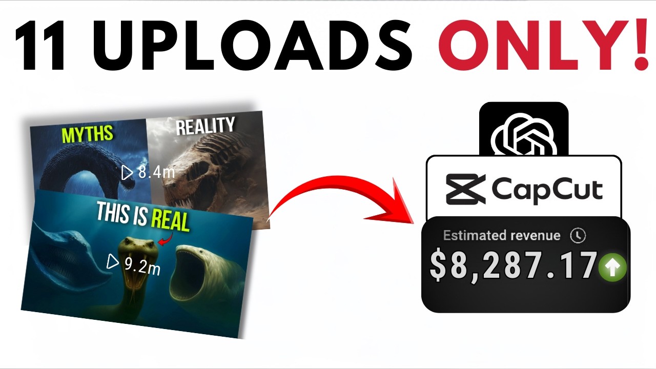 YouTube post by @SaidoxAI for ElevenLabs. Caption reads: I Copied This Channel Making $8k/mo with ONLY 11....