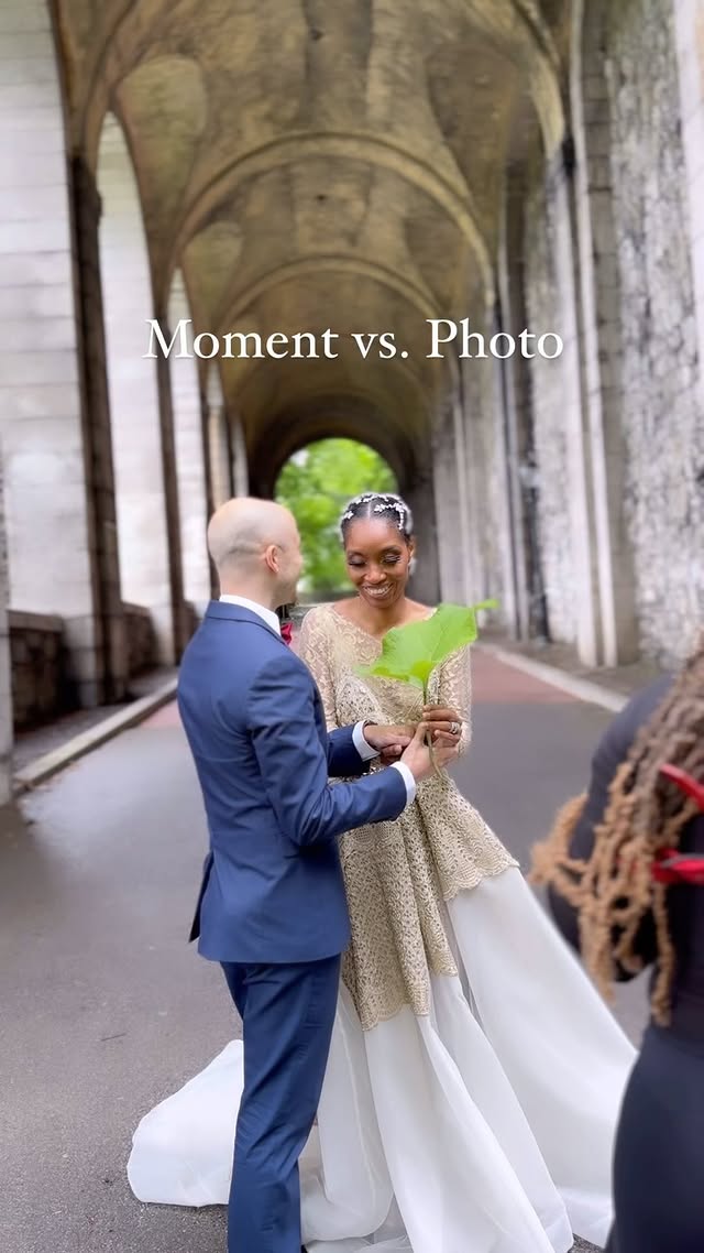 Instagram post by @keshalambert for B&H Photo Video. Caption reads: Moment vs. Photo ____ Behind the scenes of my chat....