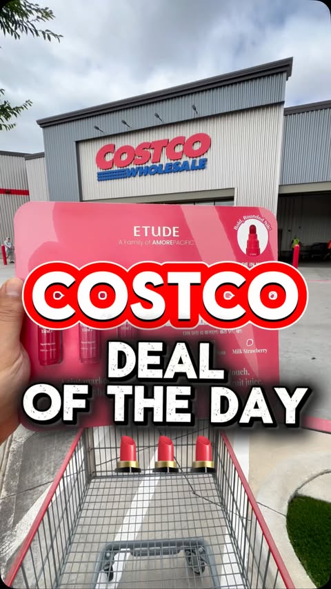 Instagram post by @costco.buzz for ETUDE. Caption reads: [...] lip tint at Costco?! 💗 I found the ETUDE....