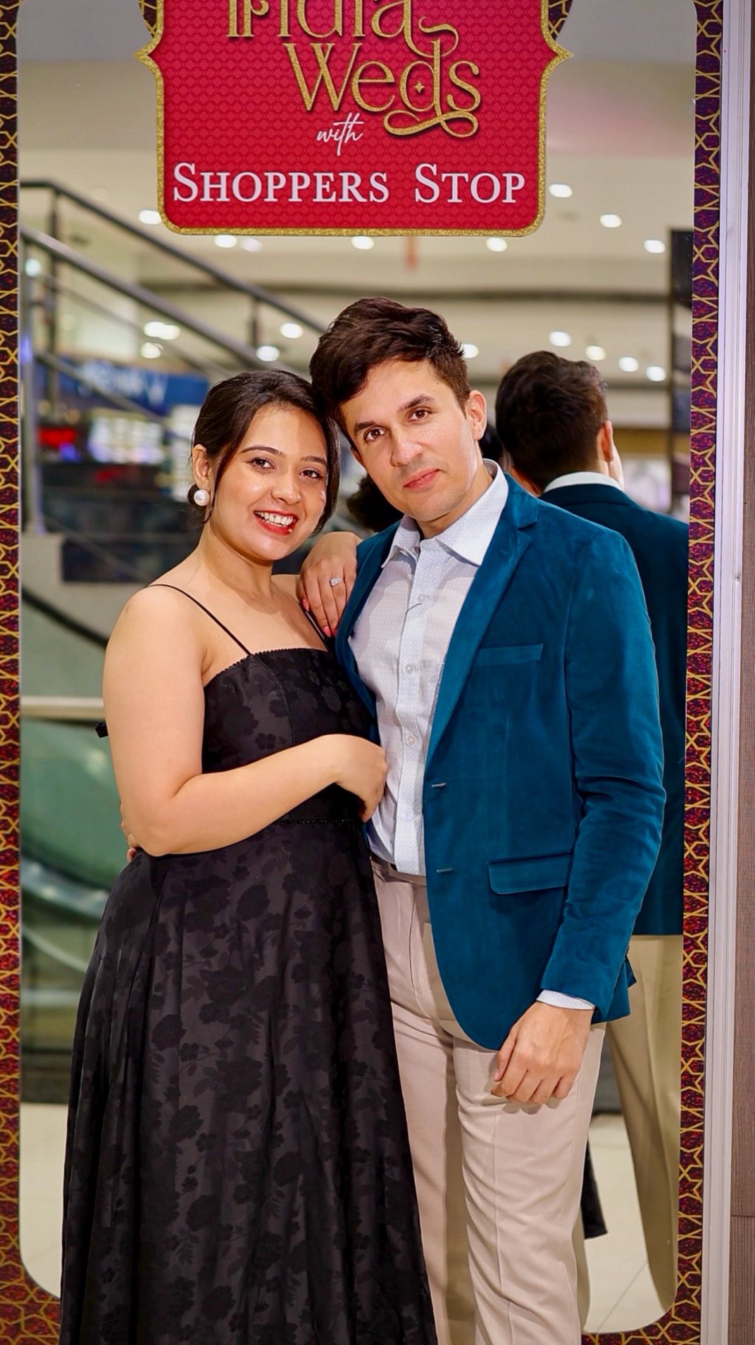 Instagram post by @thestreetstalkers for Shoppers Stop. Caption reads: 2 weddings. 1 epic shopping spree! 
From lehenga....