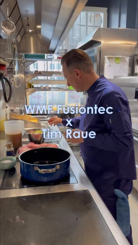 Instagram post by @timraueofficial for WMF. Caption reads: #WERBUNG @wmf_dach X @timraueofficial #Fusiontec....