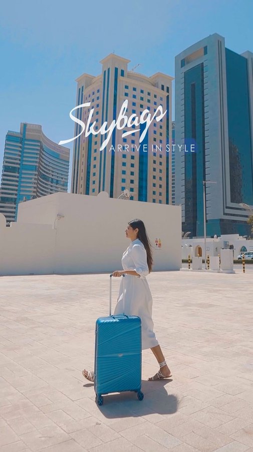 Instagram post by @soundaryathakur for Skybags. Caption reads: [...] I found my slay bae on....