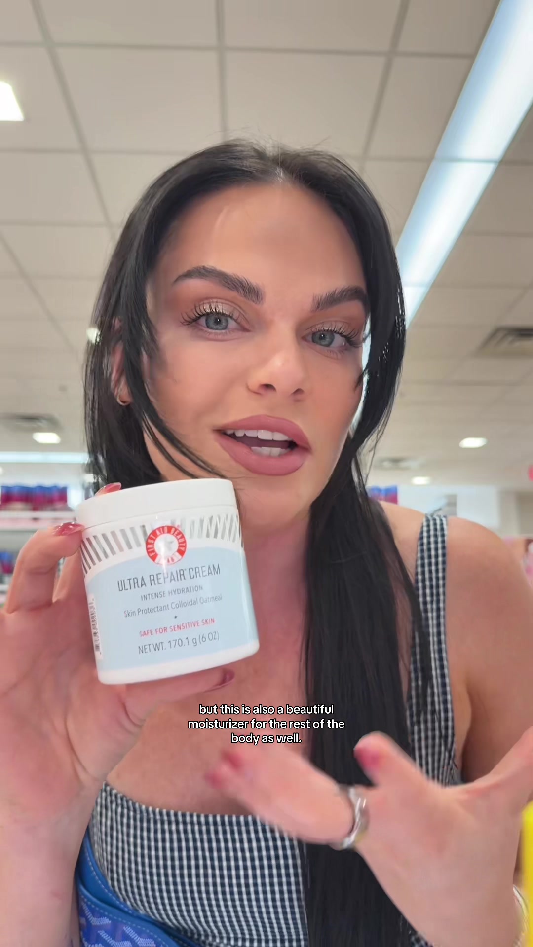 TikTok post by @kristynhoffman96 for First Aid Beauty. Caption reads: Will forever be recommending the @First Aid Beauty....