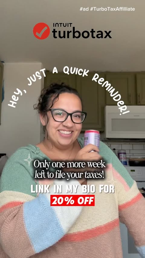 Instagram post by @mrscarr_ for Intuit TurboTax. Caption reads: #ad April 15th is literally a week away, have you....