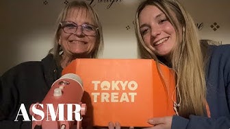 YouTube post by @kyleeasmr for TokyoTreat. Caption reads: [...] Japanese treats thanks to our sponsor....