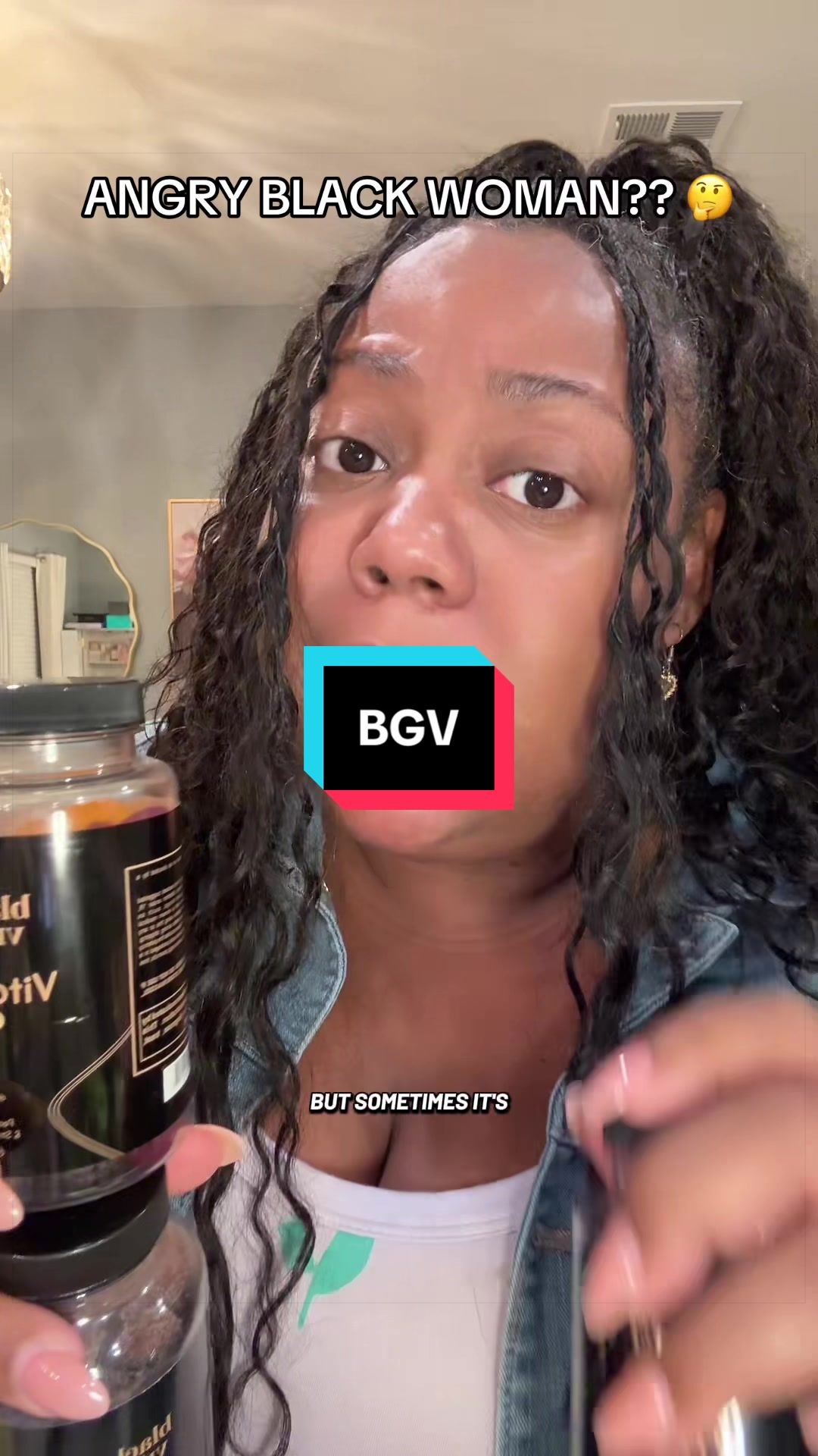 TikTok post by @richauntiereviews for Black Girl Vitamins. Caption reads: @OfficialBGV.