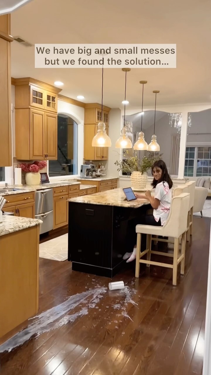 Instagram post by @apieceofmyglamhome for Hoover Vacuums. Caption reads: Say Yes to The Mess! 😉

#ad How many times a day....