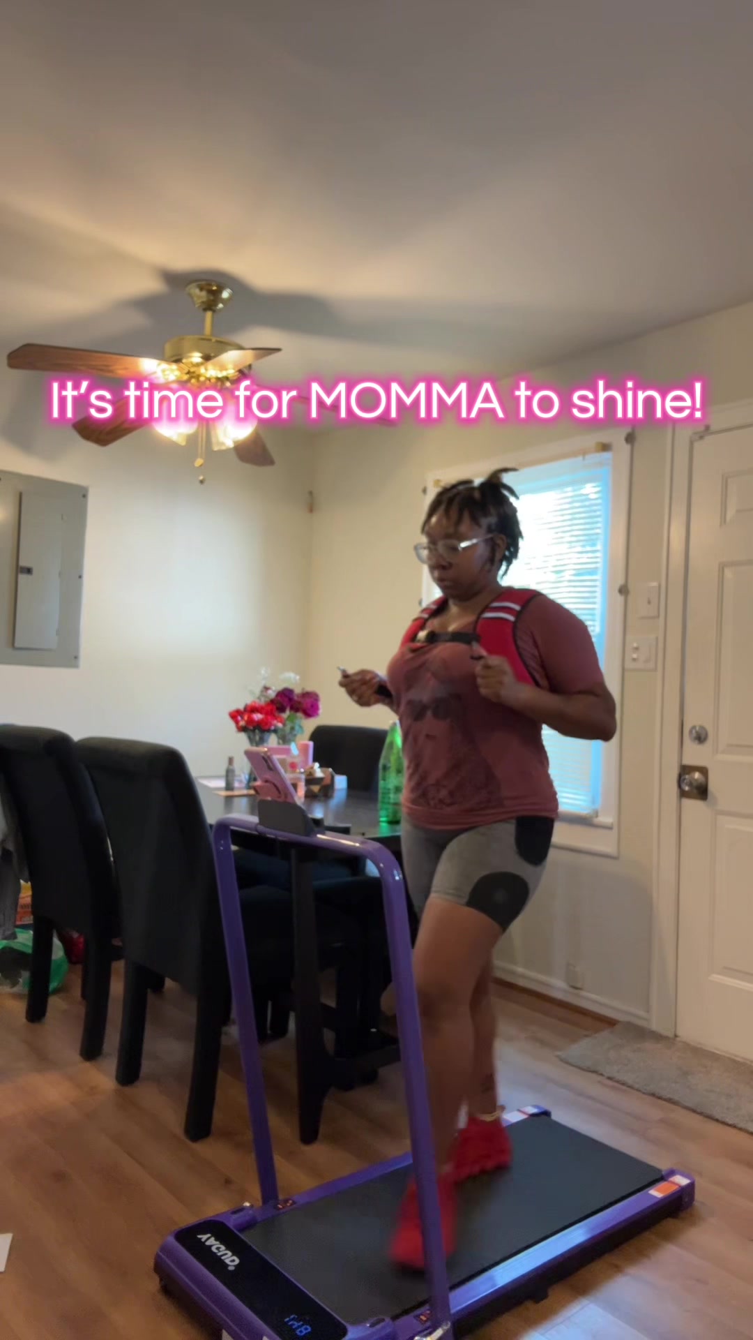 TikTok post by @iam_moniqueshandrea for Yagudfitness. Caption reads: @ZELUS Fitness . @Yagud Treadmill is linked in my....