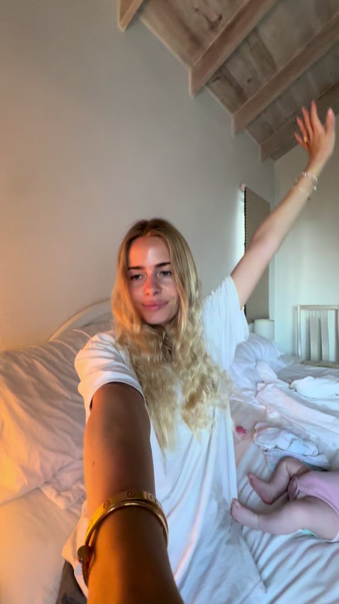 TikTok post by @georgia.barry for Sunday Riley. Caption reads: [...] #mumoftwo @Drunk Elephant @ELEMIS UKI....